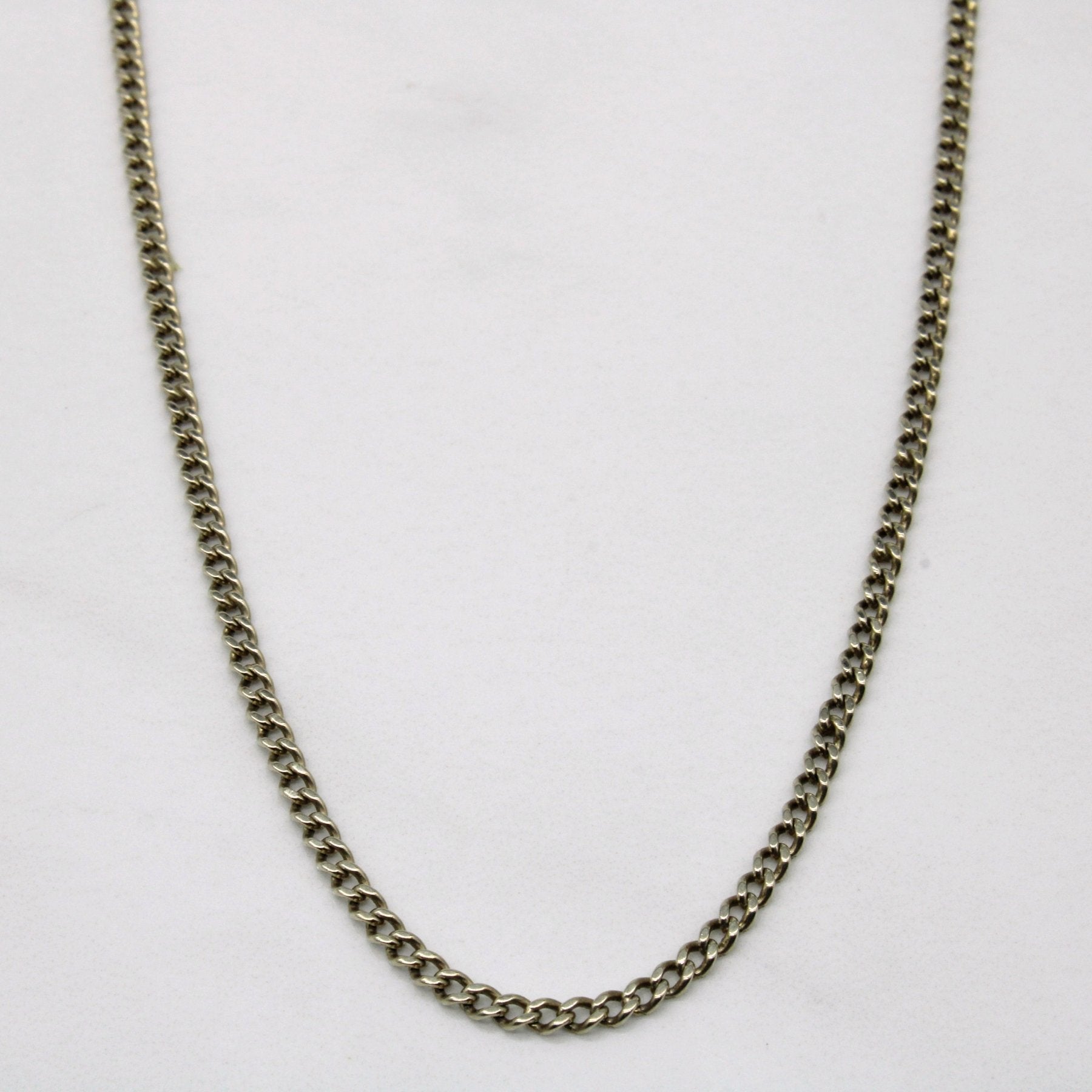 10K White Gold Curb Chain Necklace 24 Inch - Elegant Layered Jewelry for Women, Perfect for Everyday Wear, Date Nights & Special Occasions