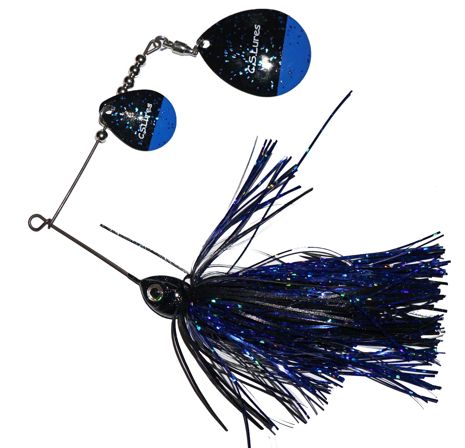 C.S. Lures 3/8oz Colorado Spinnerbait - Premium Bass Fishing Lures for Freshwater & Saltwater - Perfect for Bass, Walleye, and Pike Fishing