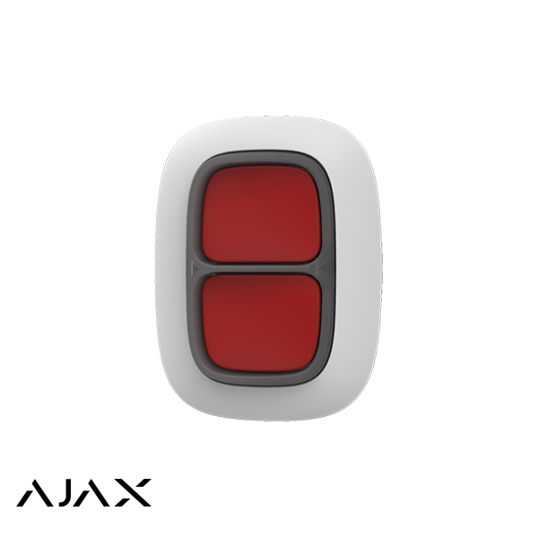 Double Emergency Button (White) - Home Security & Personal Safety Alarm for Elderly, Kids & Offices