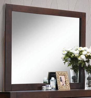 Acme Oberreit Walnut Mirror 25794 - Elegant Wall Decor for Living Room, Bedroom & Entryway