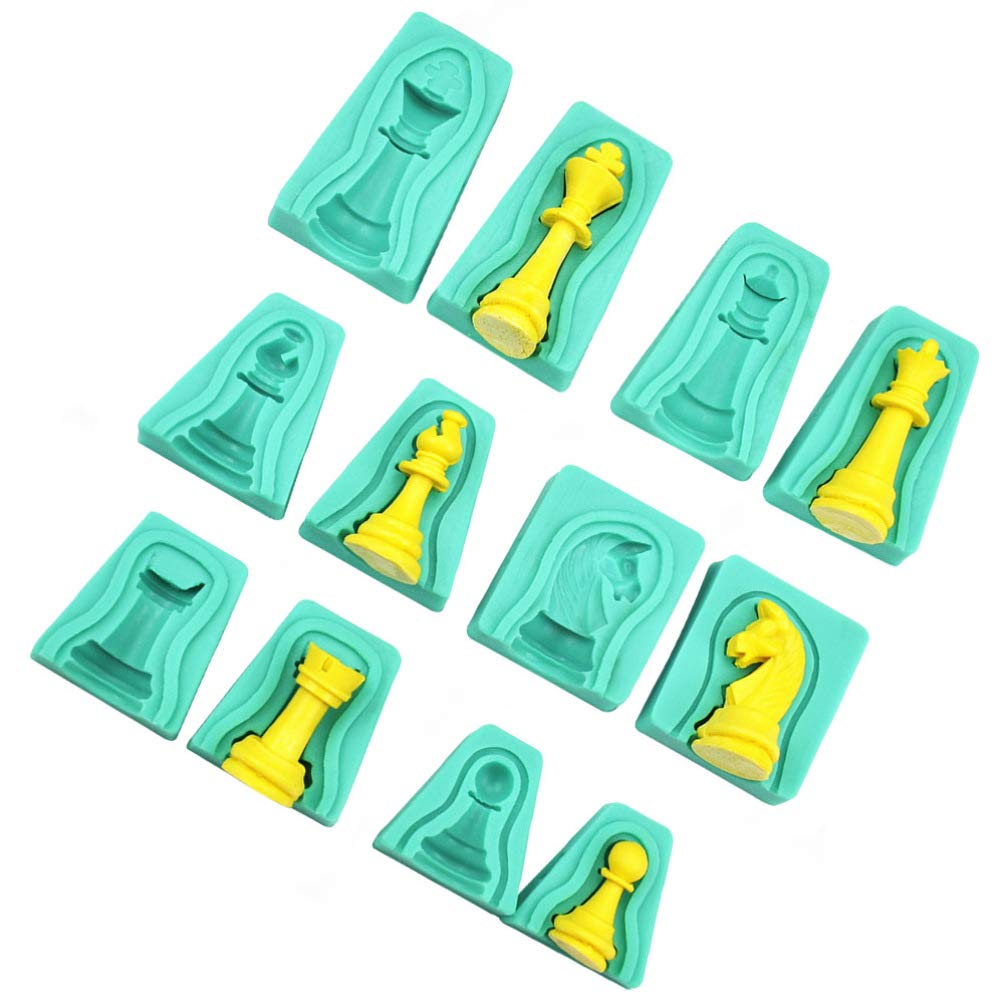 ARTIBETTER 12pcs Silicone Gummy Molds - Chess Shaped Chocolate Candy Cookie Cake Ice Cube Trays for Baking, DIY Desserts & Party Treats | Perfect for Halloween, Christmas & Birthday Celebrations