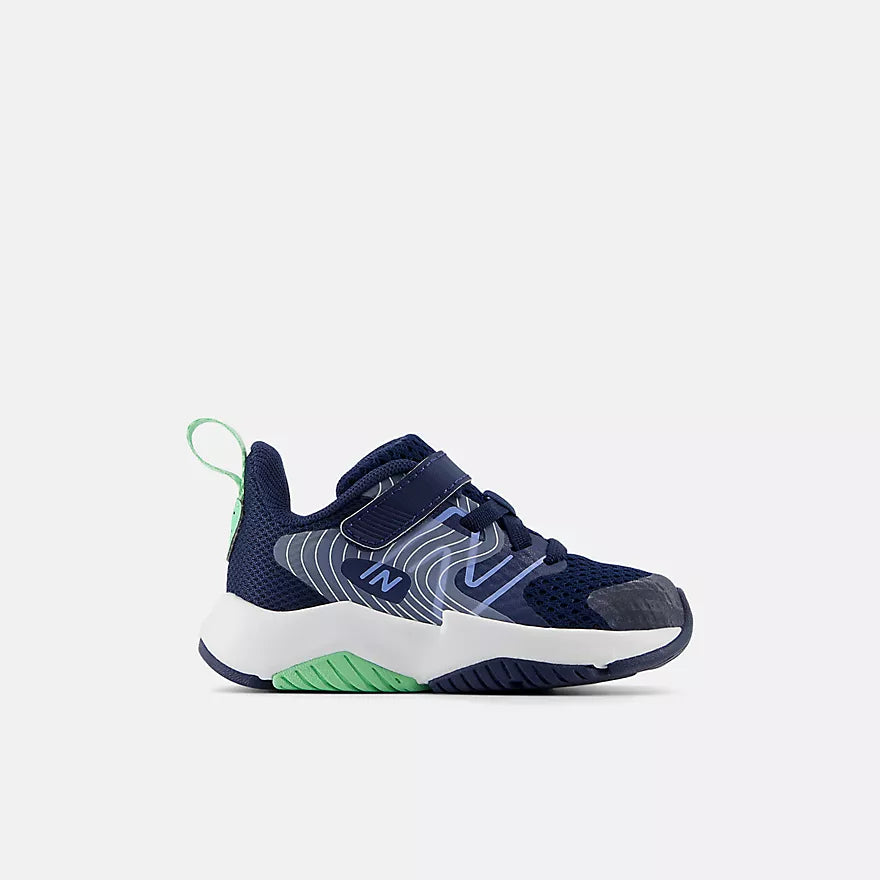 New Balance Navy Rave Run v2 Bungee Lace Toddler Sneakers - Comfortable Kids Running Shoes for Boys & Girls - Perfect for Playground, School & Daily Activities