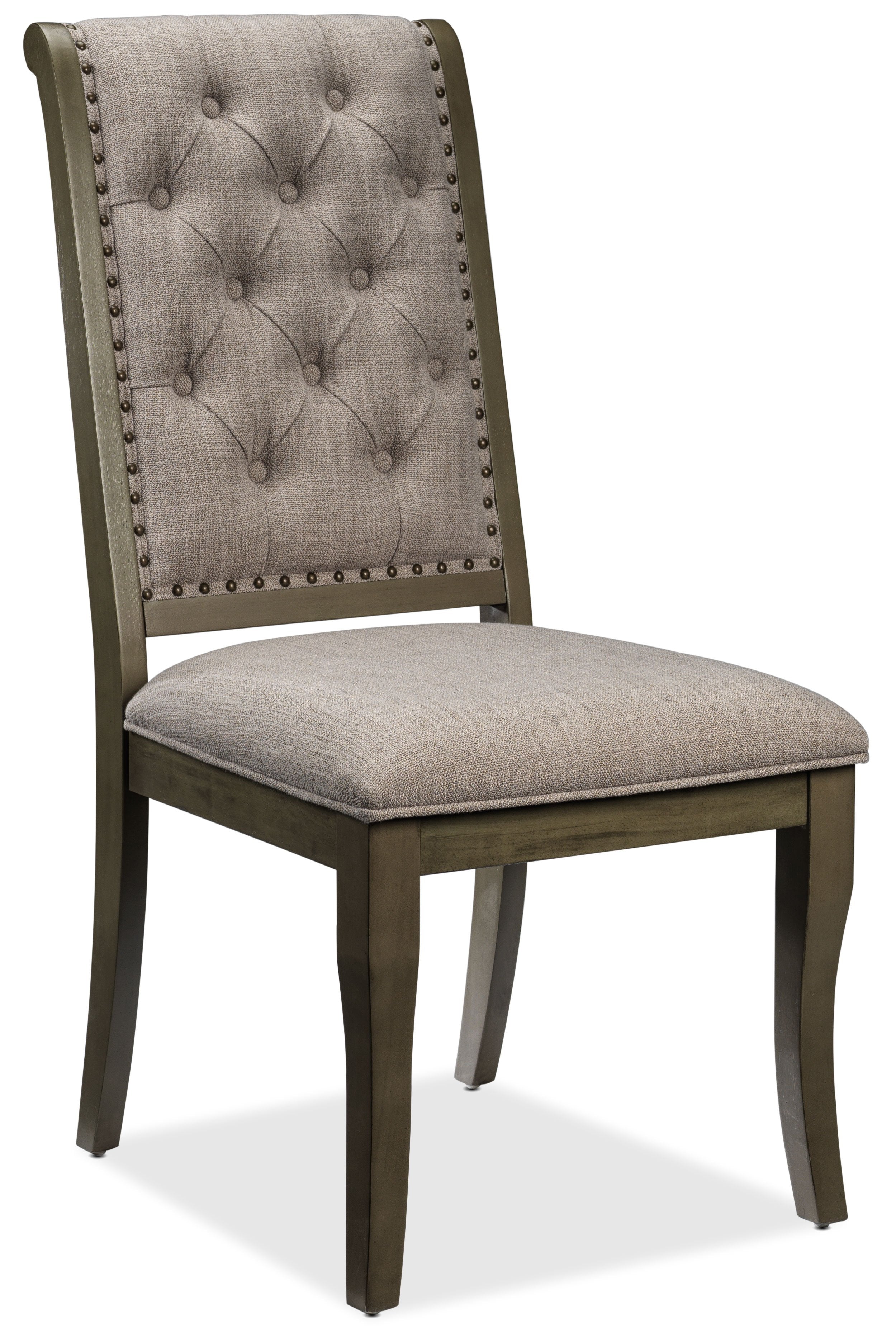 Cleopatra Side Chair Light Brown - Mid-Century Modern Accent Chair for Living Room, Bedroom & Office - Upholstered Dining Chair with Wooden Legs