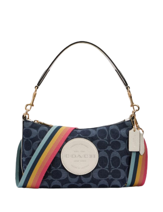 Coach Dempsey Signature Jacquard Shoulder Bag with Patch - Stylish Crossbody Purse for Women, Perfect for Work, Travel & Everyday Use