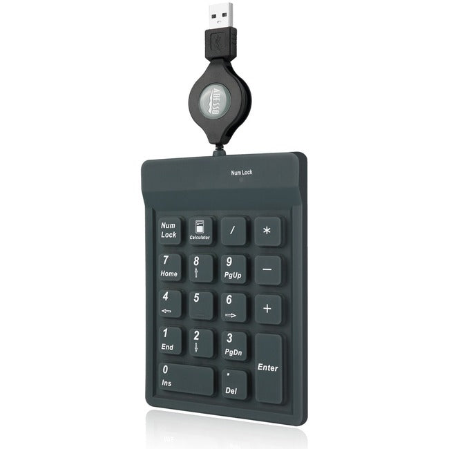 18-Key USB Waterproof Numeric Keypad - Spill-Proof Mechanical Number Pad for Accounting, Data Entry & Gaming (Black)