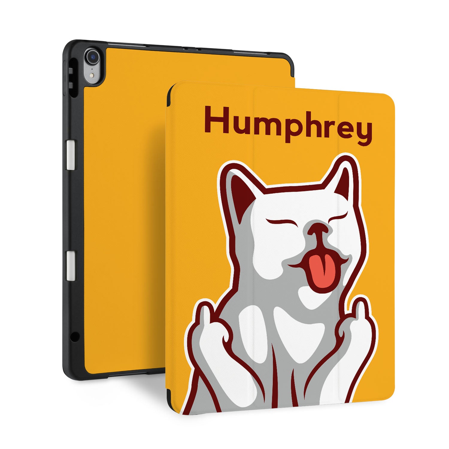 Premium iPad Trifold Case with Cute Cat Design - Slim Protective Cover for iPad Air/Pro (6th/5th/4th/3rd Gen) | Perfect for Work, School & Travel Accessories