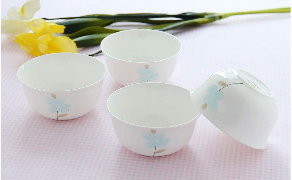 4.5 Inch Ceramic Rice Bowl - Soup, Noodle & Dessert Dishware Set for Home Dining | Perfect for Asian Cuisine, Family Meals & Party Serving