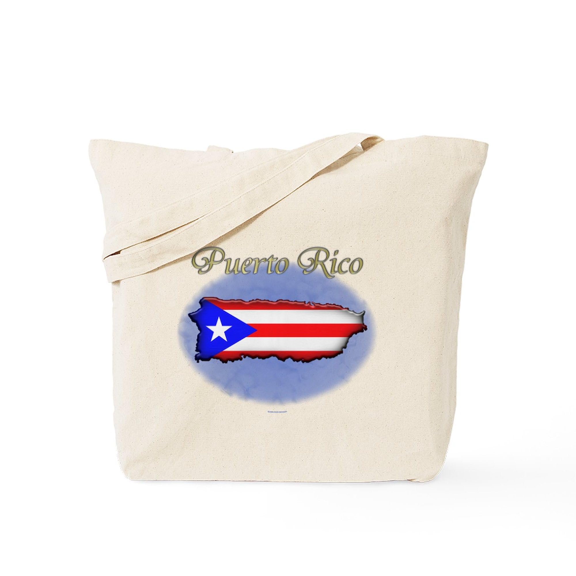 Puerto Rico Tote Bag - Natural Canvas Reusable Shopping Bag for Groceries, Beach & Travel | Eco-Friendly Cotton Carryall
