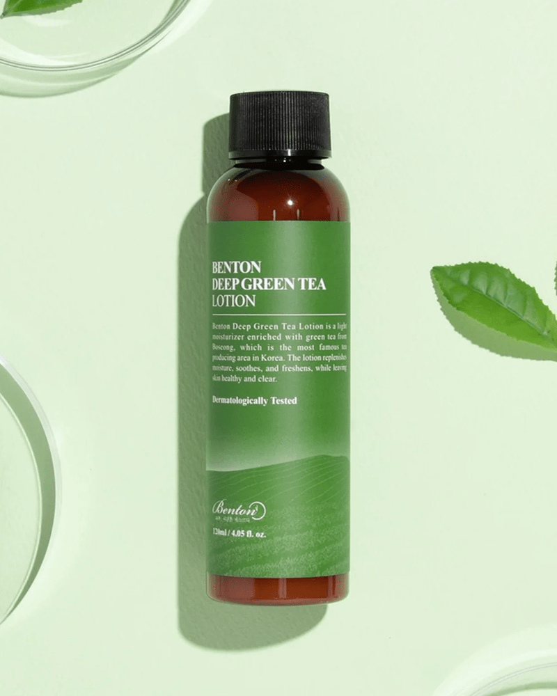 Benton Deep Green Tea Lotion for Face - Hydrating & Soothing Moisturizer with Antioxidants - Perfect for Dry, Sensitive Skin & Daily Skincare Routine