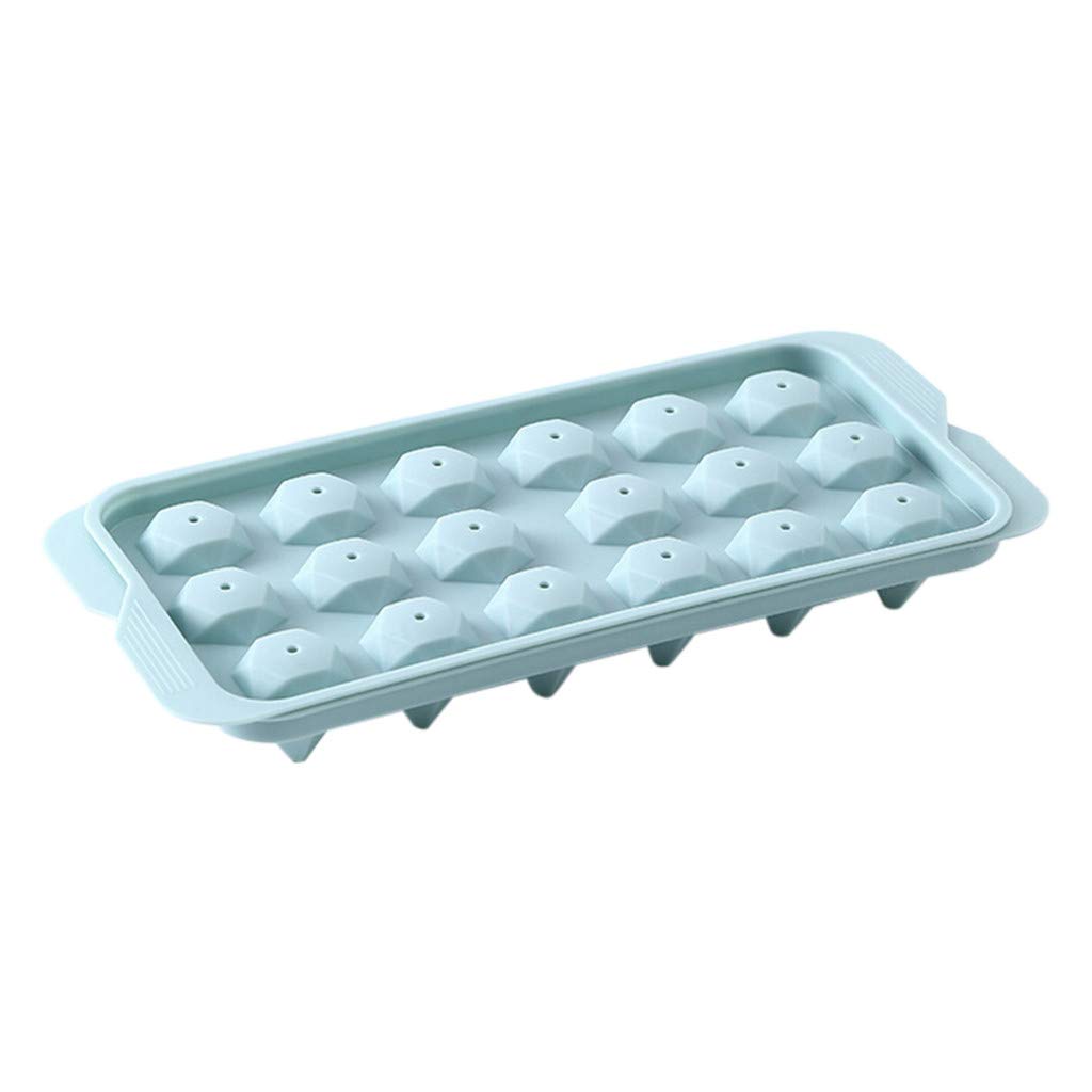 Watonic Silicone Ice Cube Trays - Reusable Whiskey Ice Molds for Cocktails, Wine & Beverages (Blue) - Perfect for Home Bars, Parties & Chilling Drinks