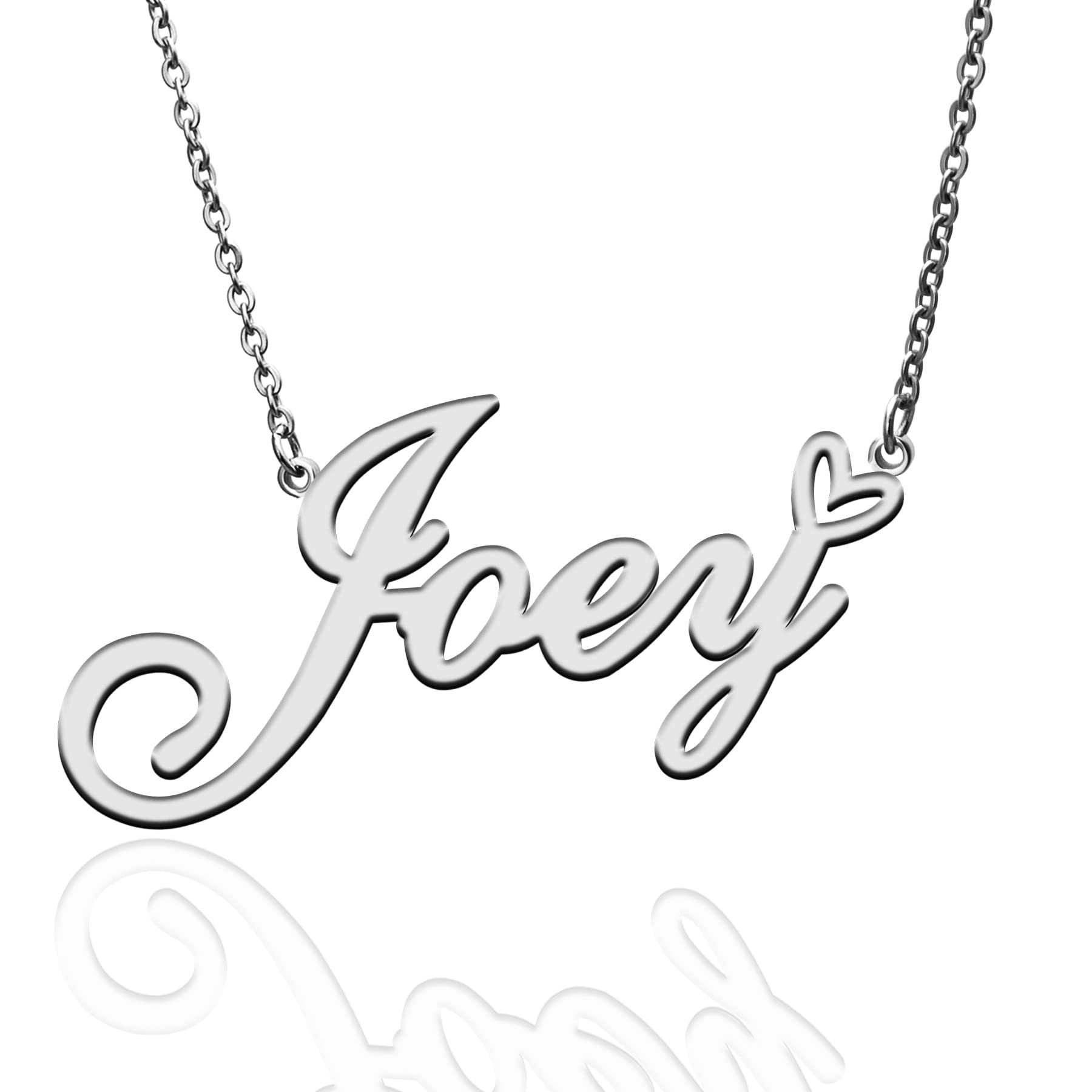 Personalized Name Necklace for Women - Custom Engraved Heart Pendant Jewelry, Best Gift for Mom, Daughter, Wife, Girlfriend - Christmas, Birthday, Anniversary Present - Perfect for Everyday Wear, Date Nights, and Special Occasions