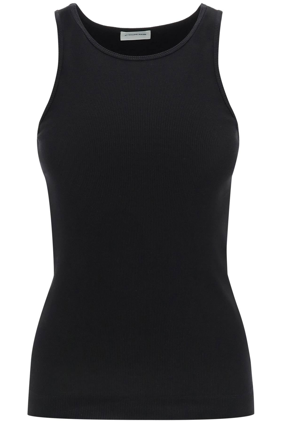 By Malene Birger Ribbed Organic Cotton Tank Top for Women - Comfortable & Stylish Summer Essential for Casual Wear, Layering, and Beach Outfits