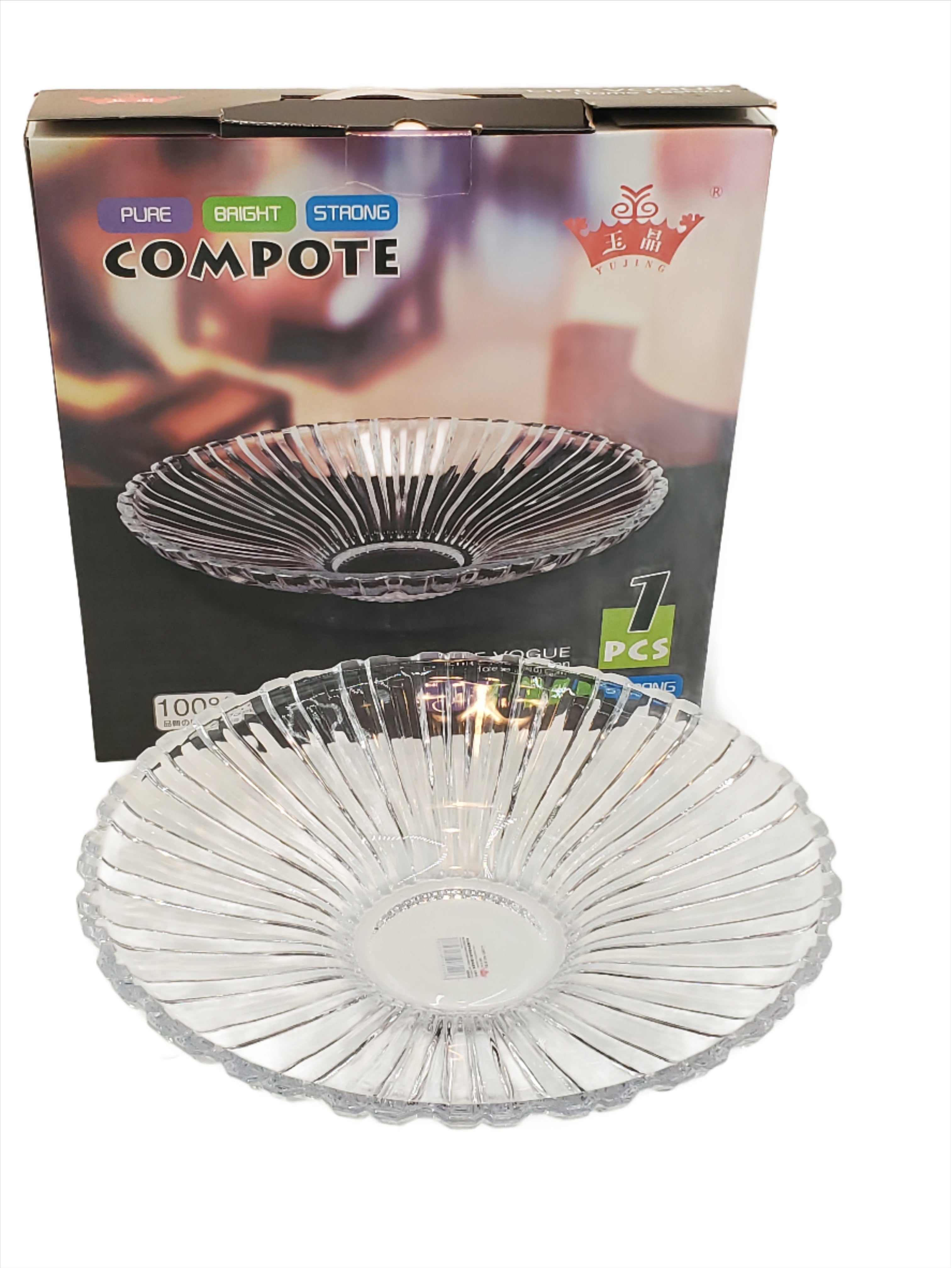 13.5x3 Inch Clear Glass Bowl Round - Perfect for Serving Salads, Desserts, and Party Snacks - Elegant and Durable Kitchenware for Home and Restaurant Use