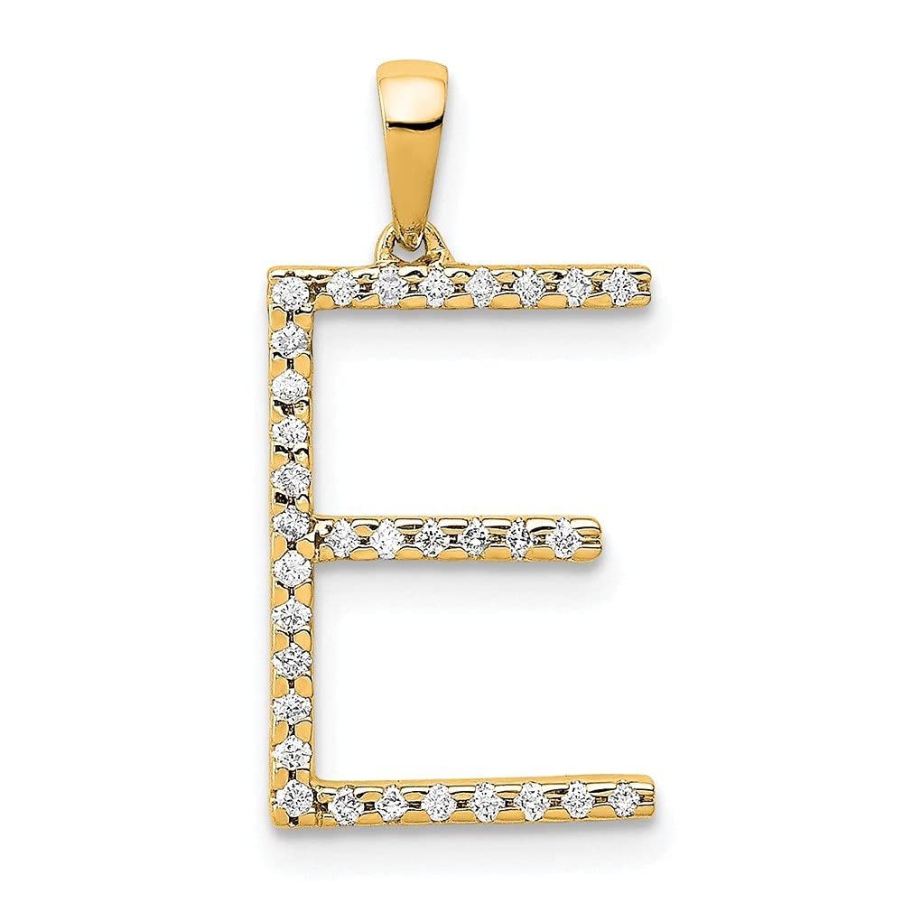 14K Yellow Gold Diamond Letter Initial Pendant Necklace - Personalized Name Jewelry Gift for Women, Birthday, Anniversary, Valentine's Day | Elegant Layering Piece for Everyday Wear or Special Occasions