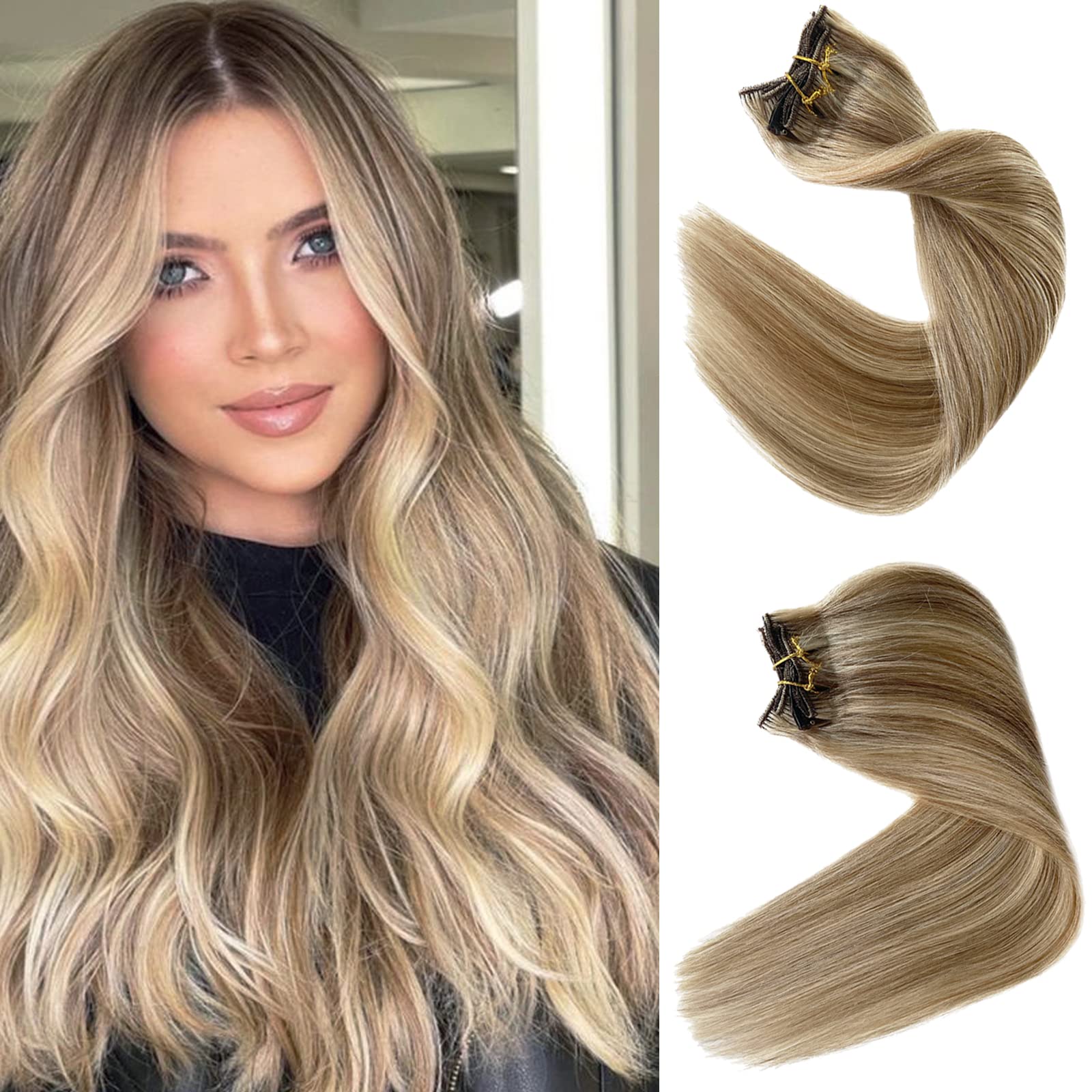 Clip in Human Hair Extensions 22