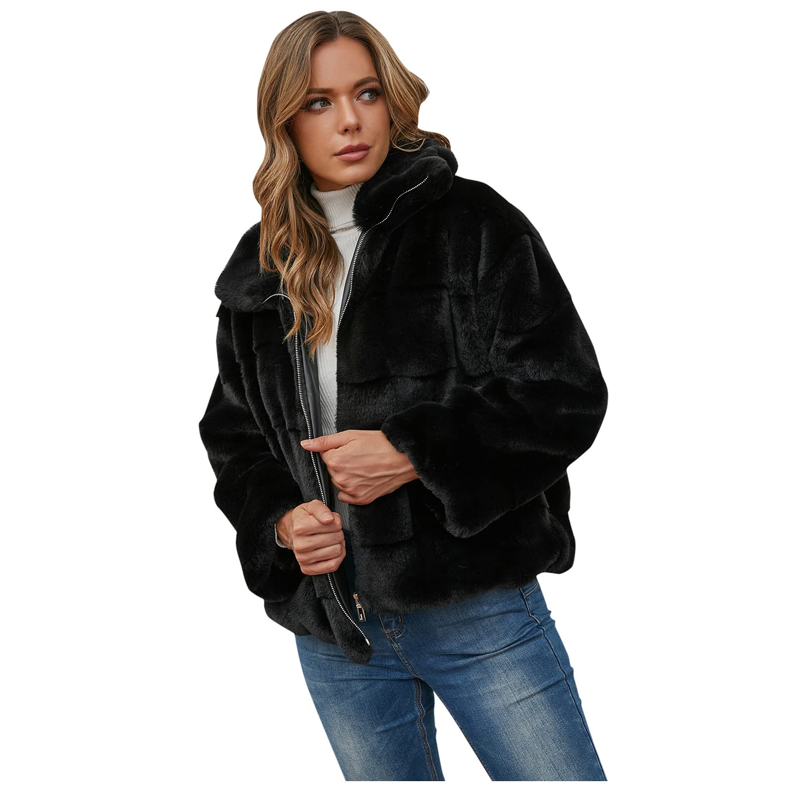 Women's Winter Jacket - Cozy Loose Fit Casual Sweatshirt with Long Sleeves | Street Fashion Outerwear Coat for Everyday Wear & Outdoor Activities