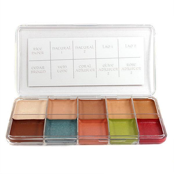 Skin Illustrator Flesh Tone Palette - Professional Makeup Palette for SFX, Tattoo & Body Painting - Perfect for Halloween, Cosplay & Special Effects Artists
