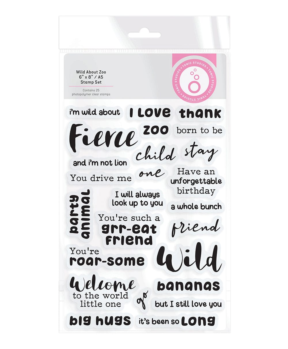 Wild About Zoo Stamp Set 5020E - Animal Stamps for Scrapbooking, Card Making & DIY Crafts - Perfect for Kids, Teachers & Craft Enthusiasts