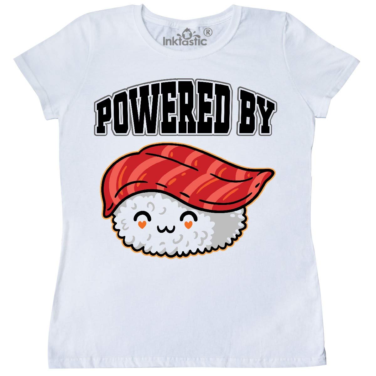 Inktastic Sushi Japanese Food Women's T-Shirt - Cute Casual Graphic Tee for Sushi Lovers, Anime Fans & Japanese Culture Enthusiasts - Perfect for Casual Wear, Gifts & Themed Parties
