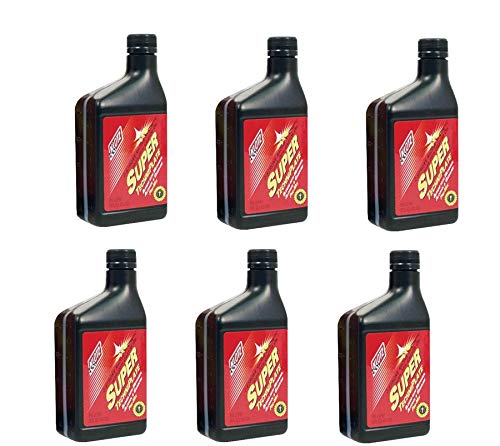 Klotz 6 Super Techniplate 2-Stroke Engine Oil - 16 oz Bottles (Pack of 6) - High Performance Lubricant for Motorcycles, ATVs, Snowmobiles & Outdoor Power Equipment