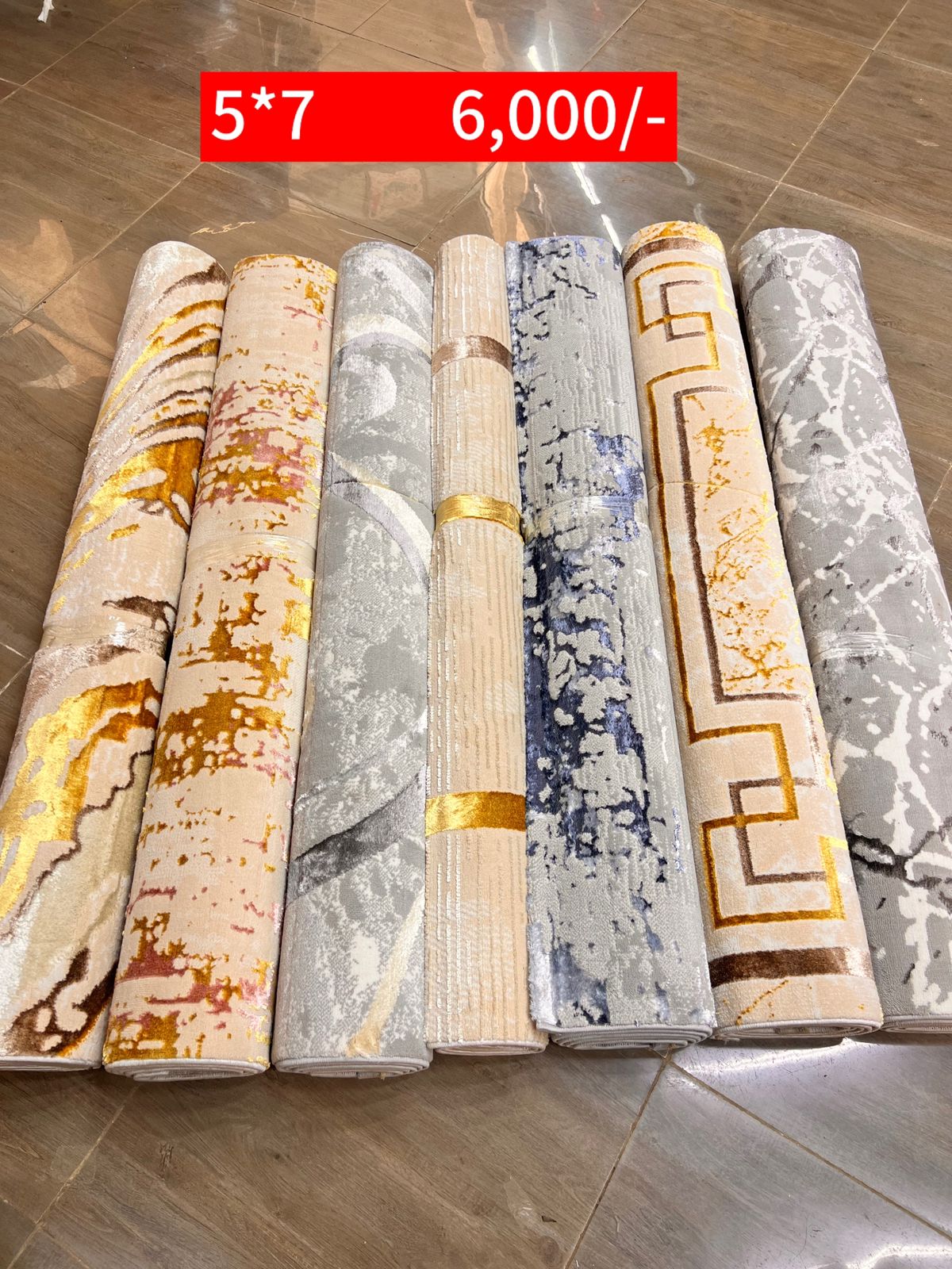 5x7 Soft Plush Area Rugs for Living Room - Non-Slip Modern Carpet #003 - Perfect for Bedroom, Dorm & Home Decor