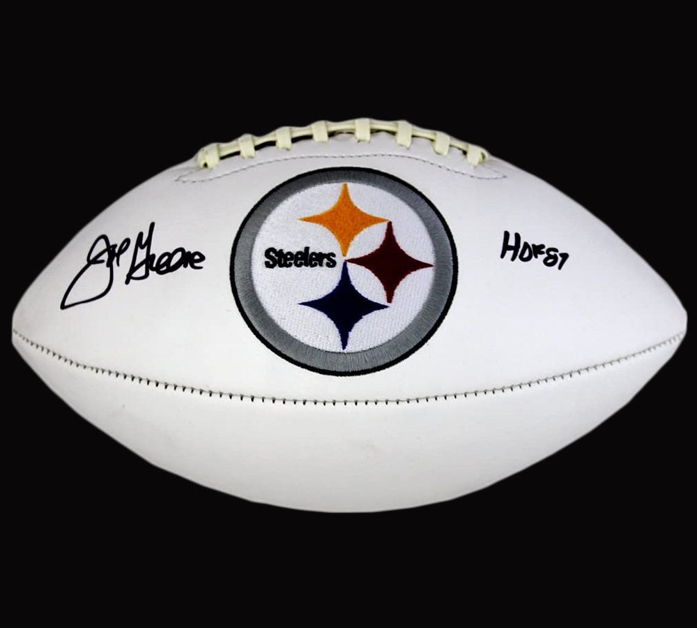Joe Greene Autographed Pittsburgh Steelers NFL Football with 