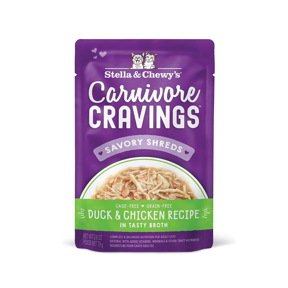 Premium 100% Balanced Chicken & Duck Cat Food Pouch - Grain-Free, Complete Diet in Savory Broth for Adult Cats | High Protein Wet Cat Food for Weight Management & Picky Eaters | Perfect for Travel, Mealtime & Treats