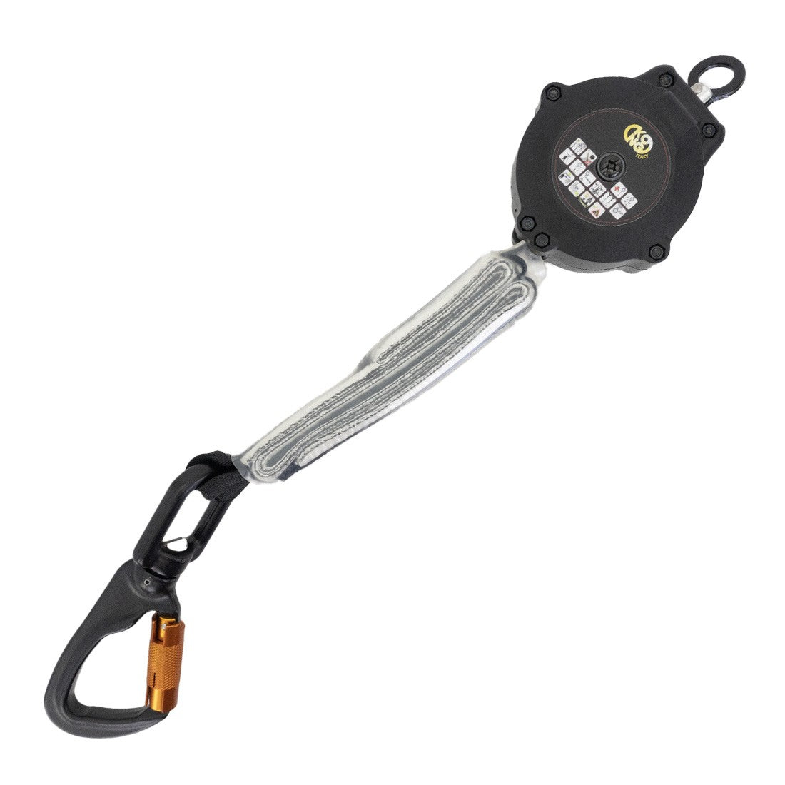 KONG Retractable Fall Arrester 2M Safety Lanyard - Ideal for Rock Climbing, Construction Work & Roofing Safety
