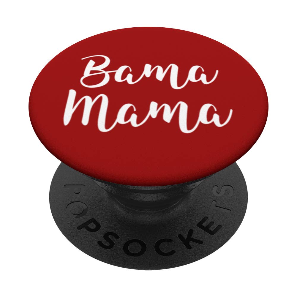 Bama Mama Alabama Mom Gift - Red White Shoals Tuscaloosa PopSocket PopGrip | Swappable Phone & Tablet Grip for Game Day, Travel & Daily Use