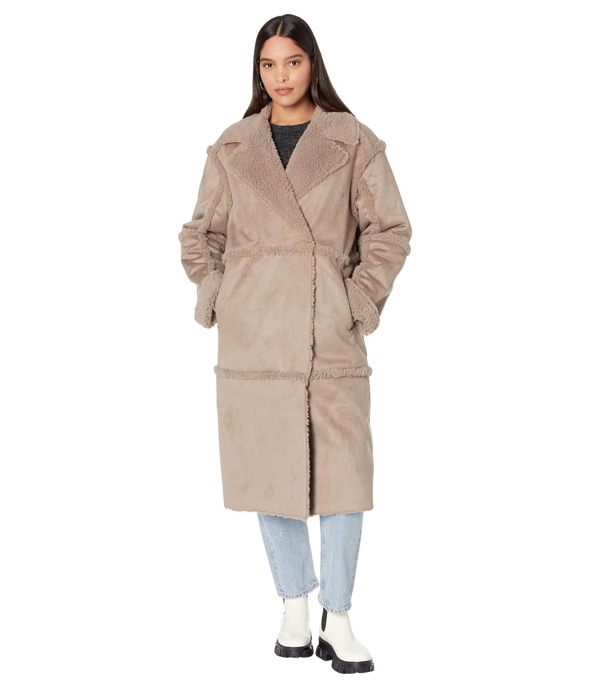 UGG Women's Takara Long Faux Fur Coat - Winter Warm Double-Faced Jacket for Women | Cozy Outerwear for Cold Weather, Snow Days & Casual Outings