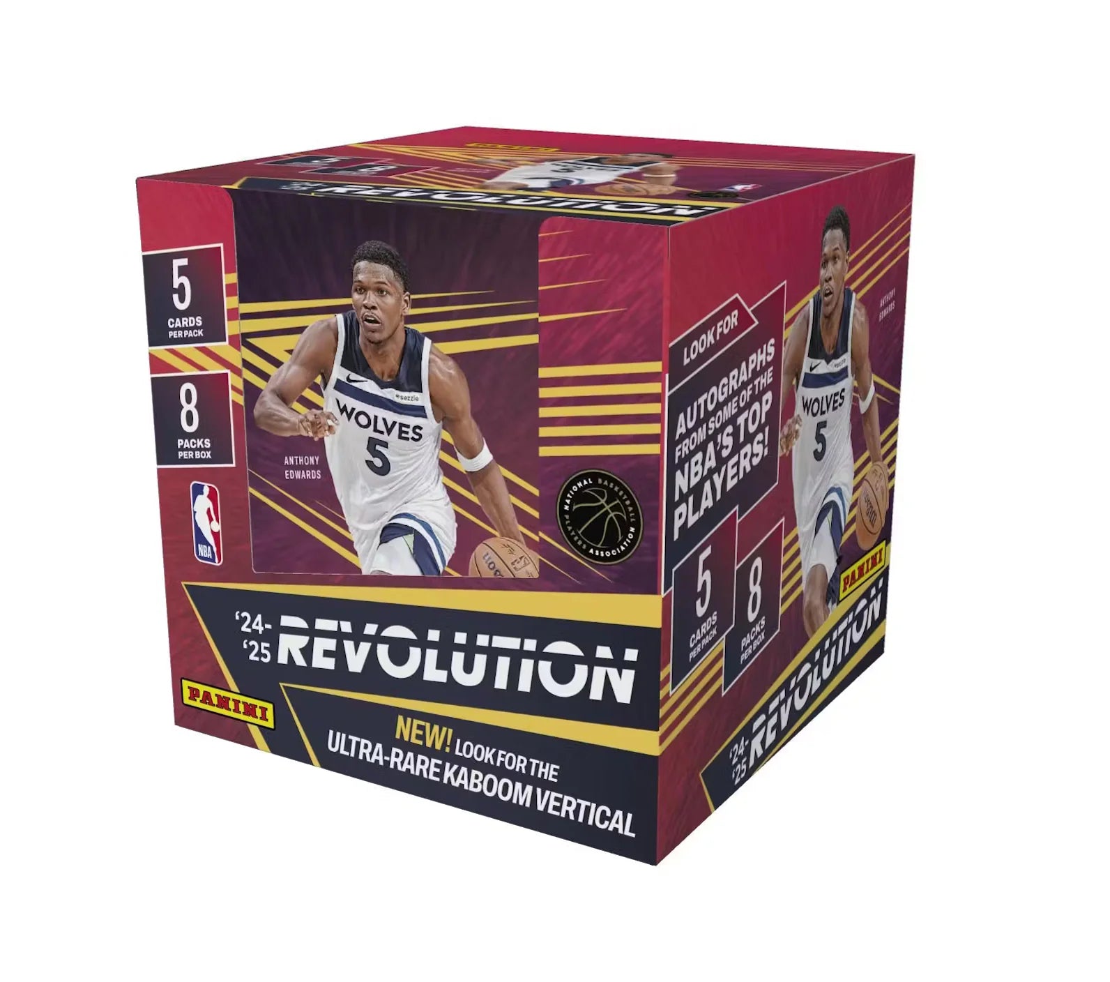 2024 Panini Revolution Basketball Hobby Box - 25 Cards Pack | Collectible NBA Trading Cards for Fans & Investors | Perfect for Card Shows, Gifts, and Portfolio Diversification