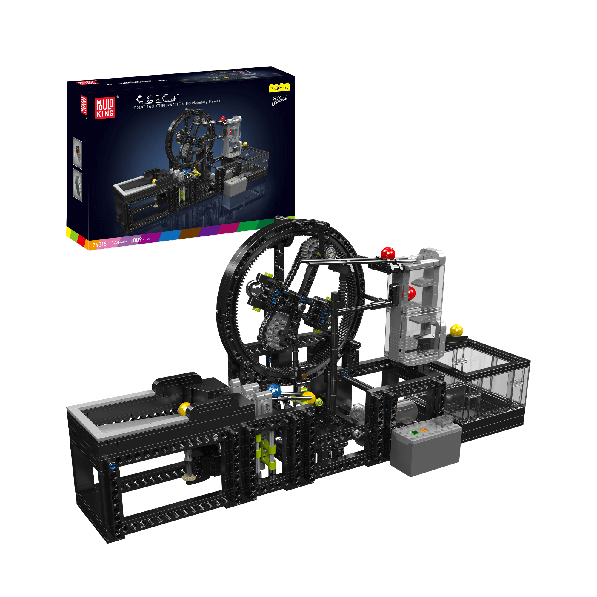 Mould King 26015 GBC Planetary Lift Building Set - 1,009 Piece STEM Educational Construction Toy for Adults & Kids | Creative Engineering Model for Home Display & Science Learning Activities