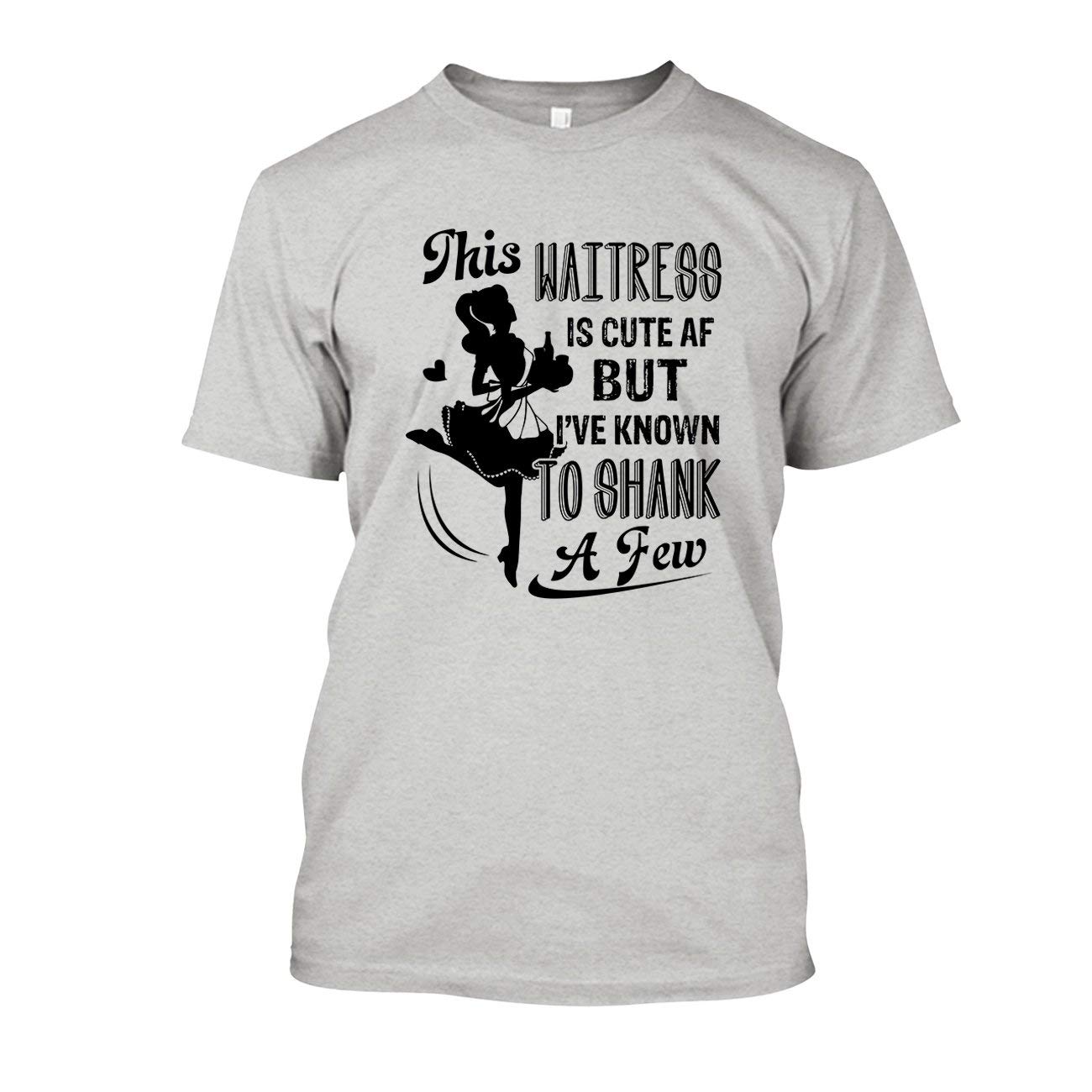 Light Orange Cute Waitress Men's Shirt - Casual Short Sleeve T-Shirt Gift for Women - Perfect for Waitstaff Uniforms, Cosplay & Casual Wear