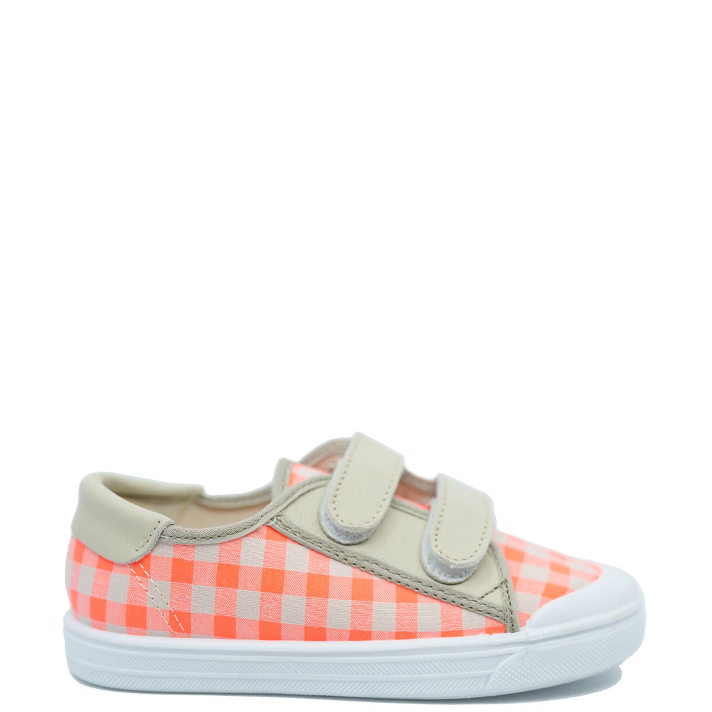 Stylish Pepe Beige & Neon Checkered Sneakers for Men & Women | Trendy Casual Shoes for Walking, Running & Street Fashion