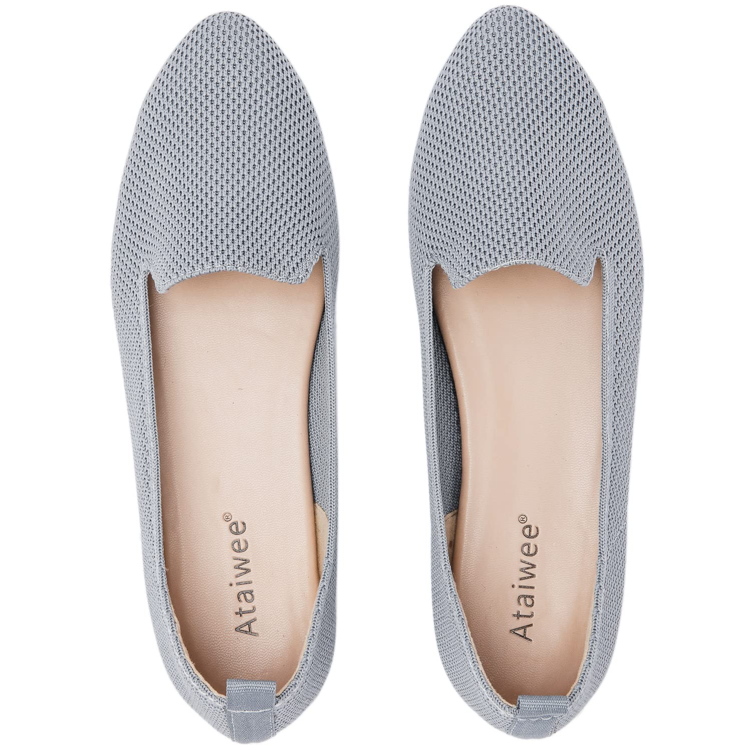 Ataiwee Women's Breathable Knit Ballet Flats - Comfortable Fashion Flat Shoes for Work, Walking & Casual Outfits