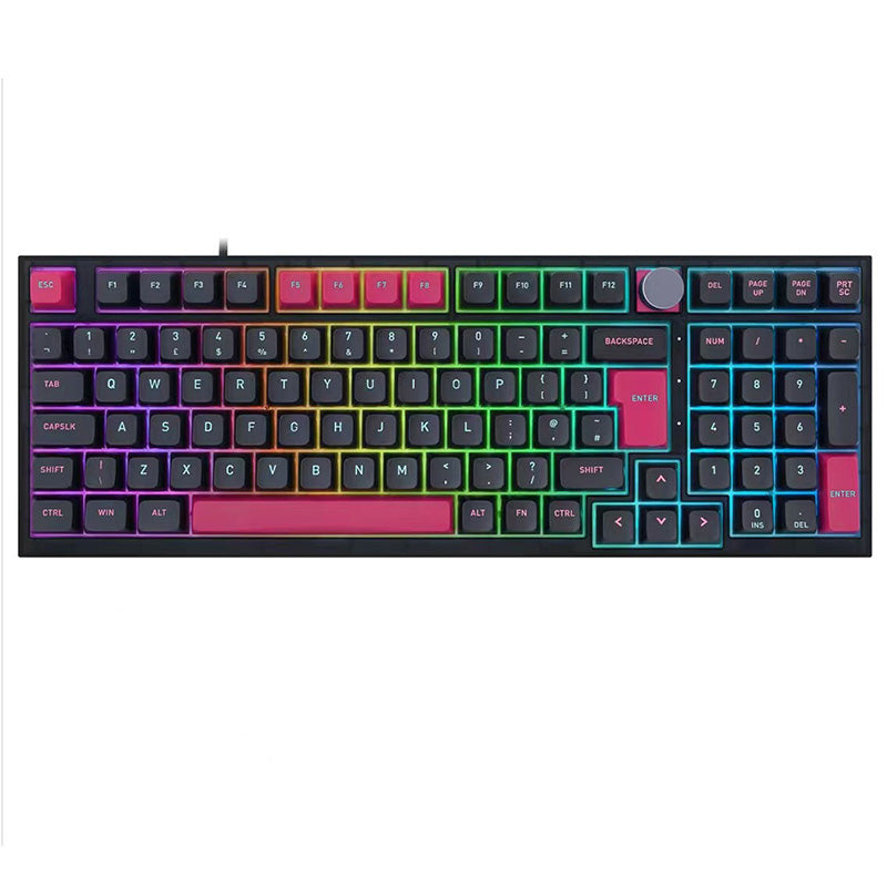 SKYLOONG GK980 1800 Compact ISO Layout Wired Mechanical Keyboard - 87 Keys, RGB Backlit, Hot-Swappable Switches for Gaming, Typing & Office Work