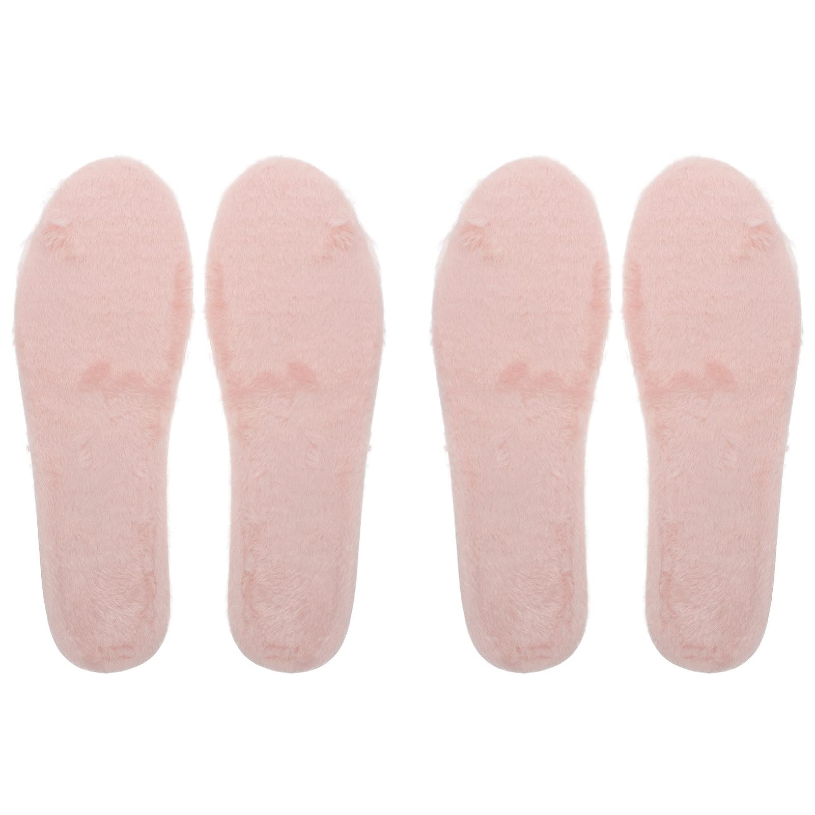 DOITOOL 2 Pairs Heel Lift Inserts - Plush Height Increase Insoles for Women, Men & Kids - Comfortable Shoe Pads with Heel Support & Shock Absorption (Pink) - Perfect for Sneakers, Boots & Dress Shoes