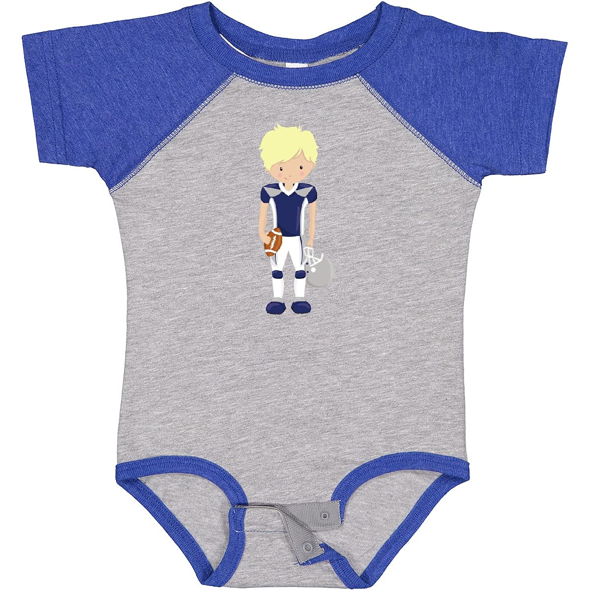 Adorable American Football Baby Bodysuit - Cute Blonde Boy Rugby Onesie for Infants | Perfect for Game Day, Sports Parties & Fan Photos