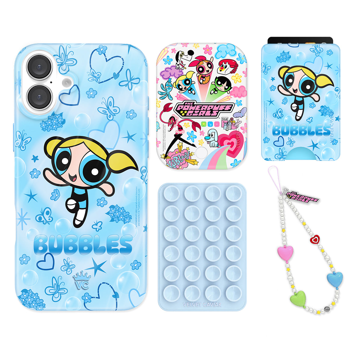 Powerpuff Girls Bubbles iPhone Case & Wallet Bundle Set - Cute Cartoon Character Phone Cover with Card Holder for Girls, Teens, and Fans | Perfect for School, Travel, and Daily Use
