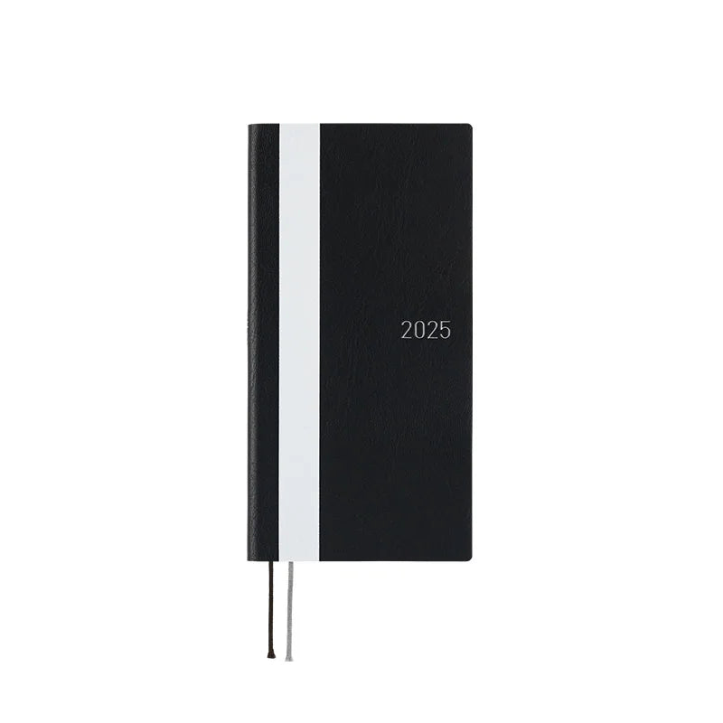 Hobonichi Techo 2025 Planner - Black Weeks Softcover, Weekly Horizontal Layout, English Edition (January Start, Monday Start) | Perfect for Journaling, Productivity & Daily Planning