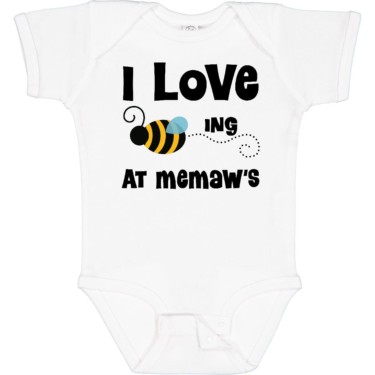Inktastic Memaw's House Bee Baby Bodysuit - Cute Honeybee Design 100% Cotton Infant Onesie for Newborns & Toddlers - Perfect for Family Photos, Grandparent Visits & Special Occasions