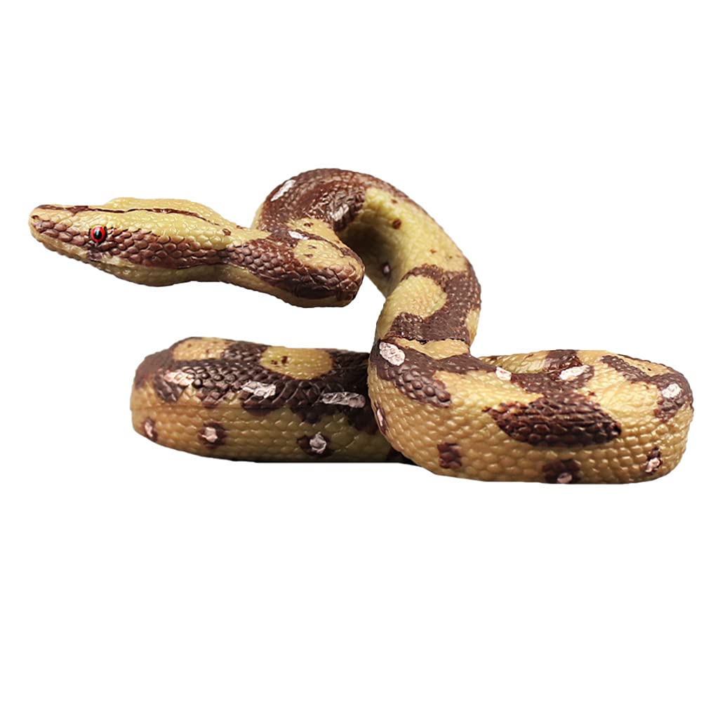 Balacoo Realistic Fake Snake Toy - Scary Python Prank Props for Halloween, Garden Decor & Kids Play - Lifelike Snake Figurine for Party Tricks, Outdoor Scare & Fun