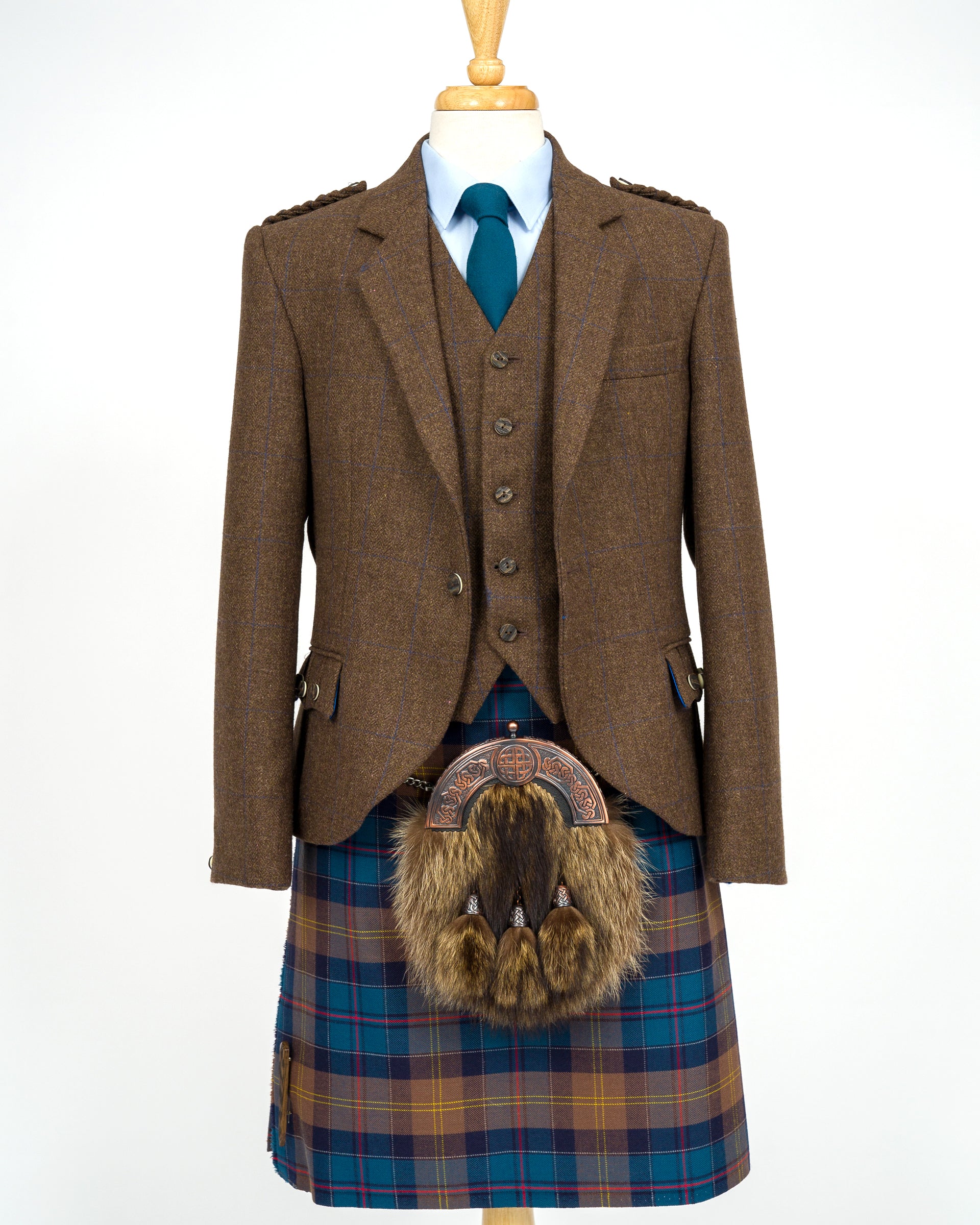 Kirkton Tweed Crail Jacket & Vest Set - Premium Wool Blend Outerwear for Men | Classic British Style Coat & Waistcoat Combo | Perfect for Autumn, Winter & Formal Occasions