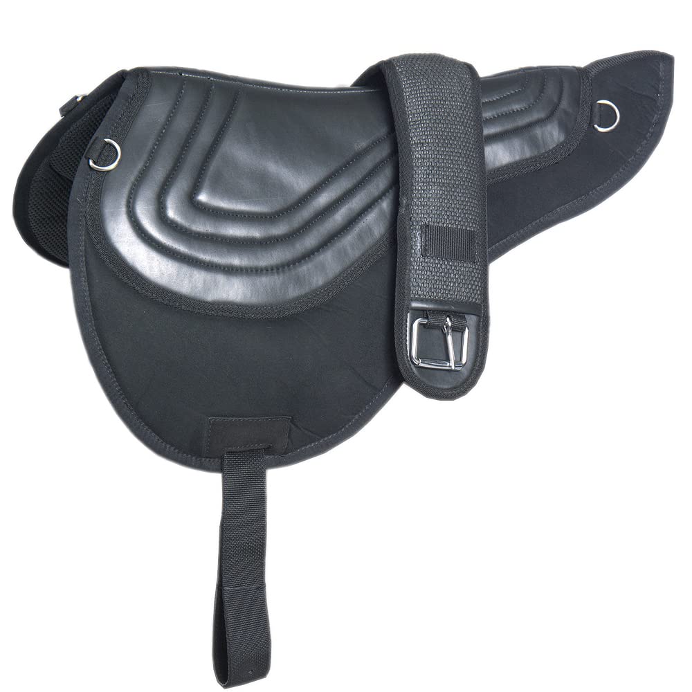 HILASON Western Pleasure Trail Riding Bareback Treeless Saddle Pad with Girth - Comfortable Non-Slip Horse Riding Pad for Equestrian Training & Trail Rides | Perfect for Western Riding, Dressage & Leisure Horseback Activities