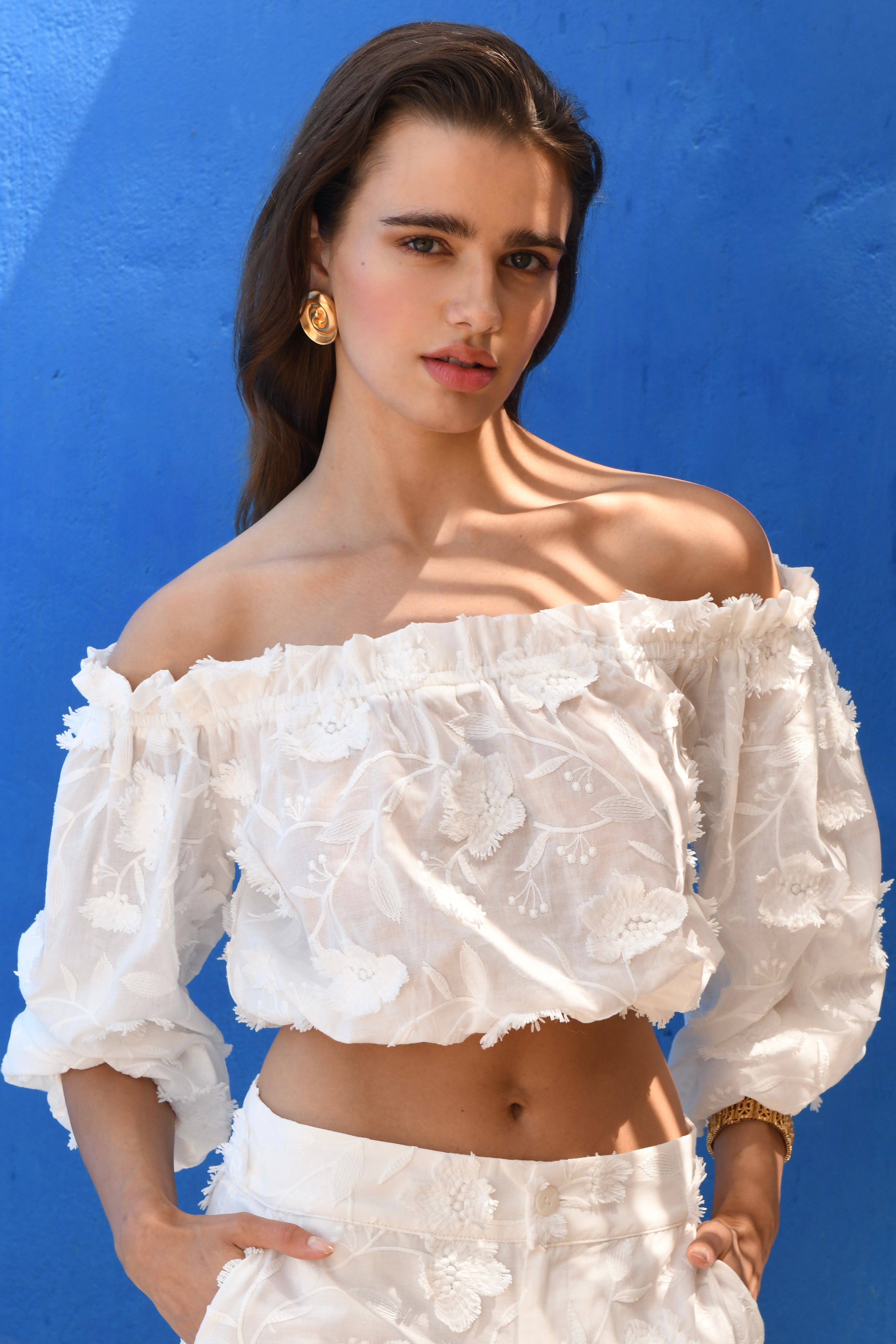 Kasia Resort Alkmini Top - Stylish Women's Summer Blouse for Beach Vacation & Casual Outings