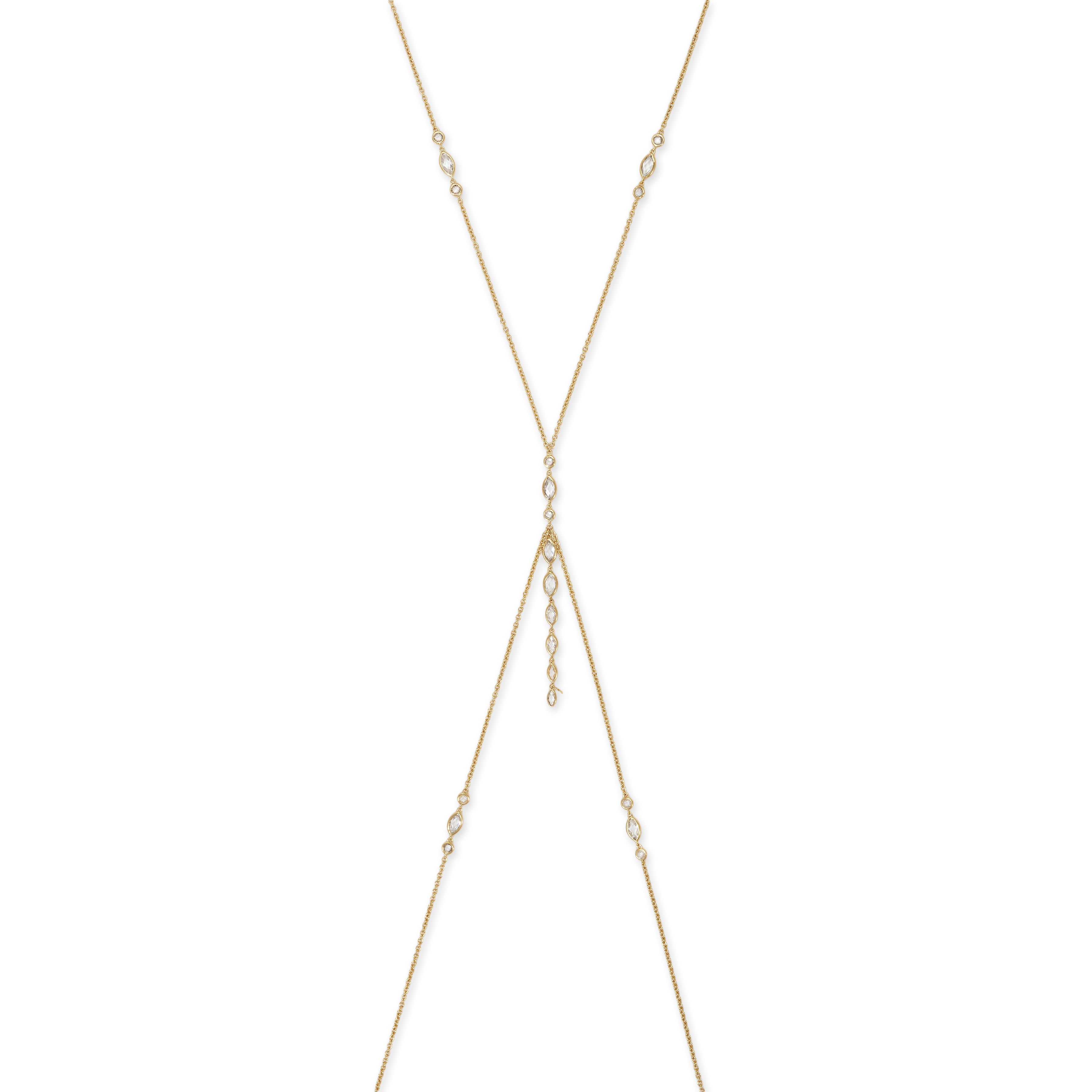 Jacquie Aiche x TOC Jupiter Gold Body Chain - Elegant Layered Necklace & Waist Jewelry for Women - Perfect for Festivals, Weddings & Boho Outfits