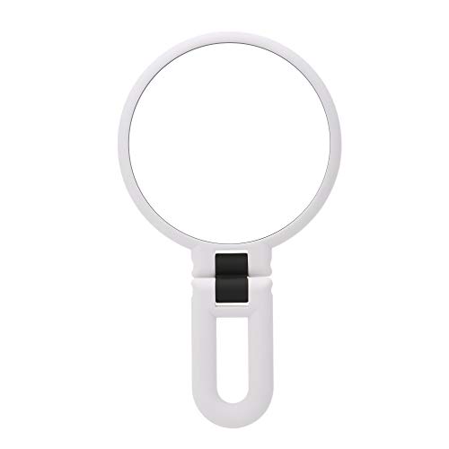 Double Sided Folding Handheld Mirror - 10X/15X Magnifying Travel Makeup Mirror for High Definition Beauty & Cosmetic Application - Perfect for Travel, Home Vanity & Professional Salon Use