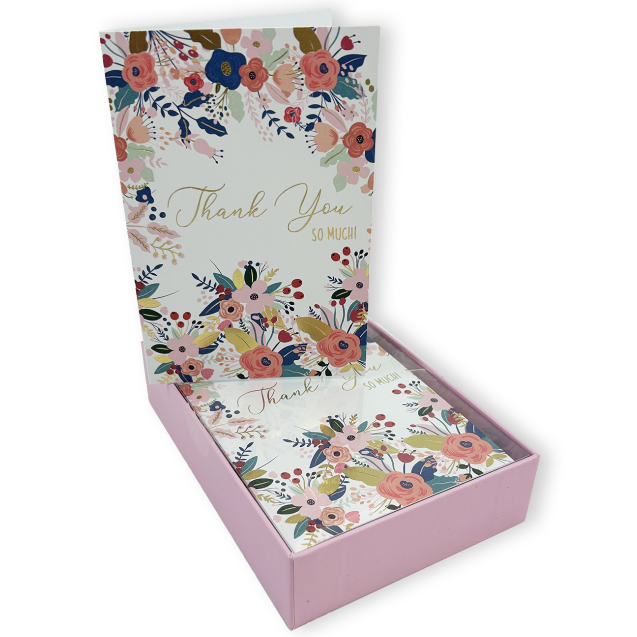Elegant Elena Thank You Note Cards - Set of 20 Blank Greeting Cards with Envelopes - Perfect for Weddings, Birthdays & Appreciation Gifts