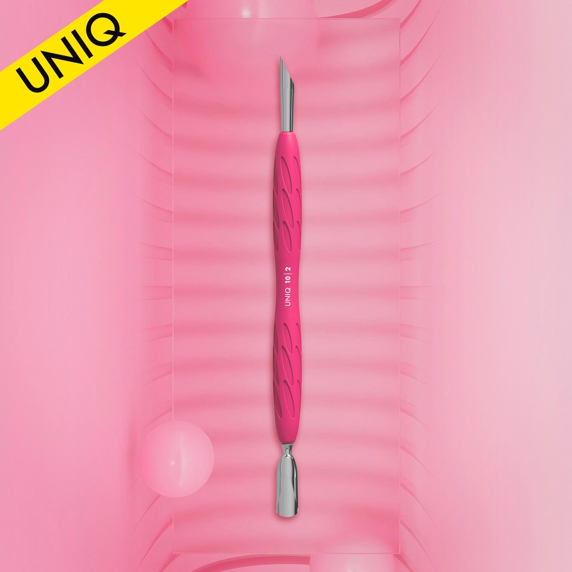 Staleks Gummy Silicone Handle Manicure Pusher Set - Narrow Rounded & Slanted Cuticle Pushers for Professional Nail Care | Perfect for Home & Salon Use