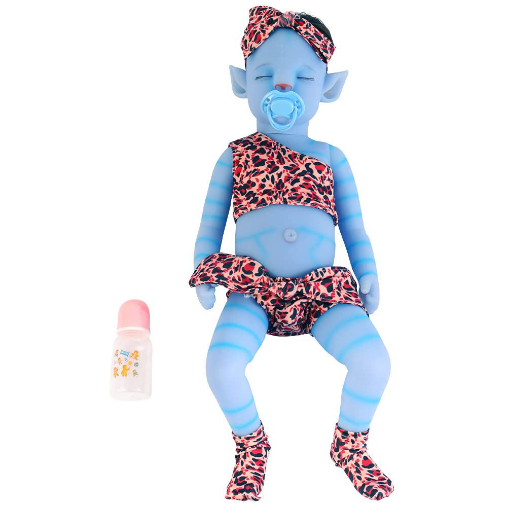 UCanaan Avatar Reborn Baby Doll - 20 Inch Lifelike Silicone Full Body Newborn Collectible Toy for Boys | Perfect for Gift Giving, Nursery Decor & Fantasy Elf Collections